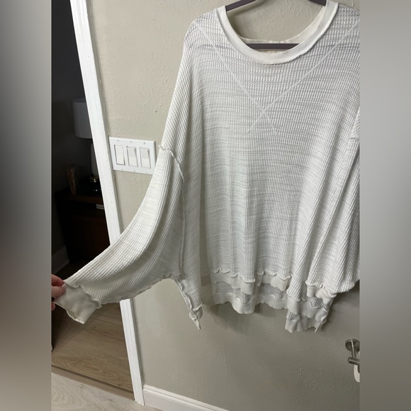 We the Free People oversized waffle top - Picture 3 of 4